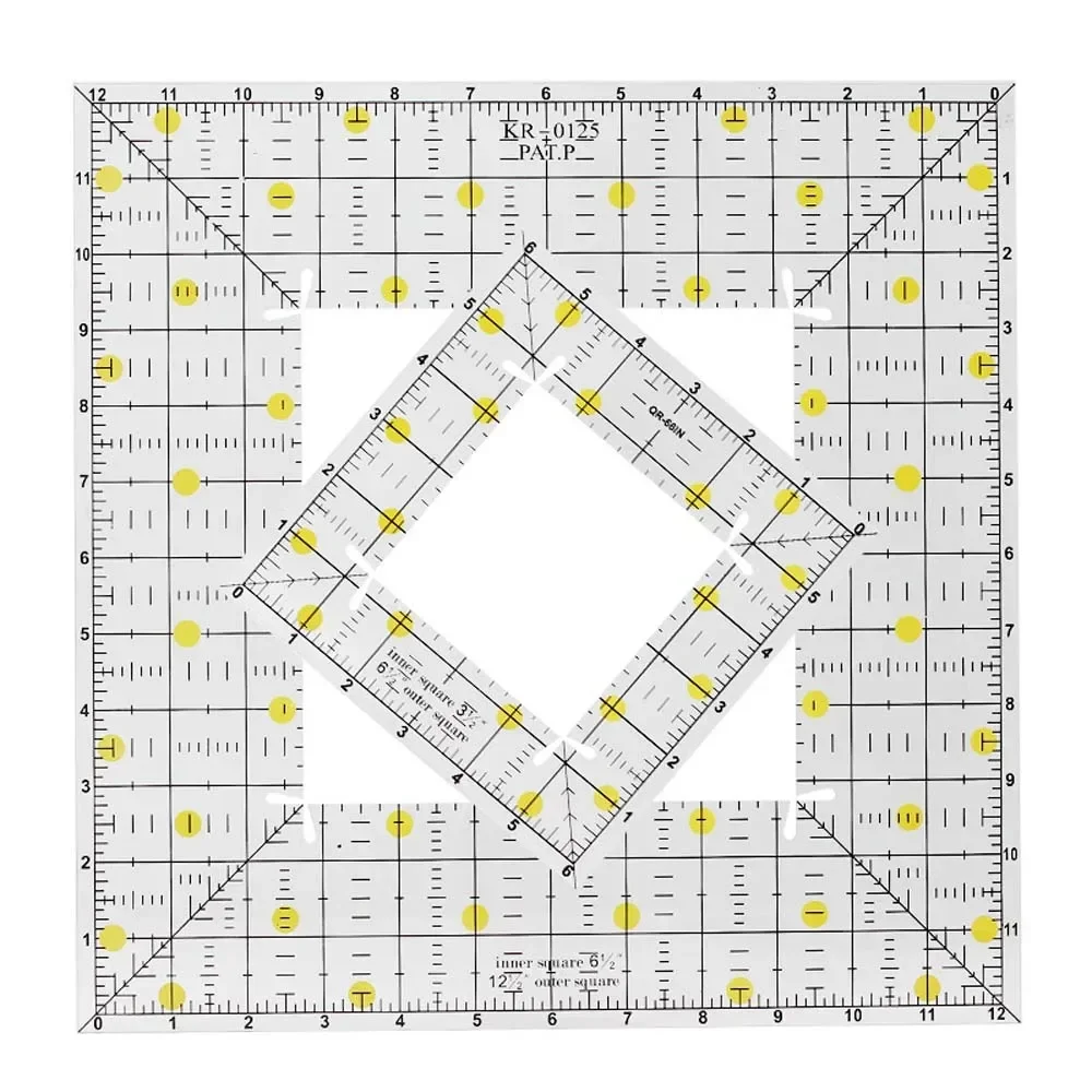 Acrylic Square Ruler Clothing Tailor Ruler Patchwork Ruler Middle ...
