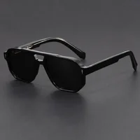 Lunettes de soleil carrées vintage style punk pour femmes et hommes, de marque de luxe, tendance, pour la conduite en extérieur, populaires 4