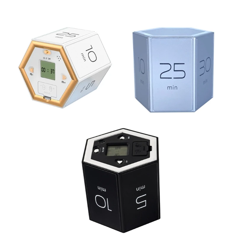 68ue Hexagon Visual Flip Timer Desk Productivity Cubes Timer
