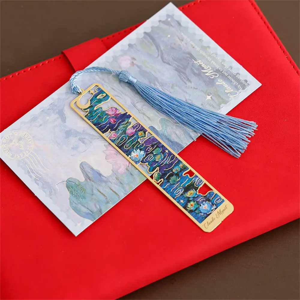 Elegant Floral Metal Bookmark - Artistic Book Page Clip and Stationery Gift