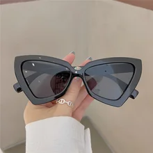 

2022 Sexy Cat Eye Triangle Sunglasses Retro Female Eyewear UV400 Sun Glasses Polarized Streetwear Trending Fashion Ladies Glasse