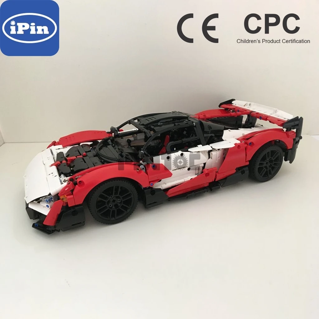 

Moc-64778 Senna Saber, Супер спортивный автомобиль, статическая версия, лоскутный строительный блок, технология сборки, подарок для мальчика