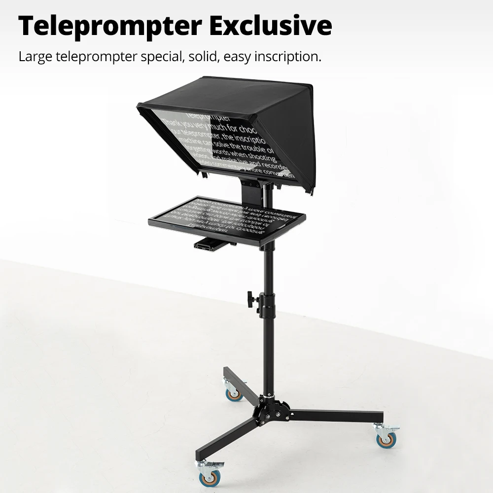 Teleprompter bracket AL140 wheeled light frame for live streaming T22 teleprompter board retracted folded and thickened tripod