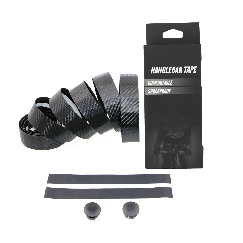 Road Bike Handlebar Tape EVA PU Bar Anti-Skid Wrap With 2 Bar Plug