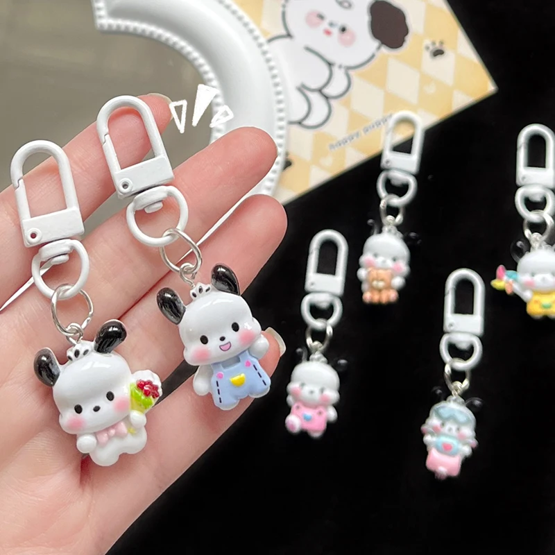 

Милый брелок для ключей Sanrio понравико, брелок для ключей в стиле аниме, мультяшный брелок для ключей в виде куклы из смолы, милая бижутерия, подарок для девочек