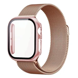 Starlight Milan Metal Strap and Case Set with PC Glass - 40mm (Rose Gold)