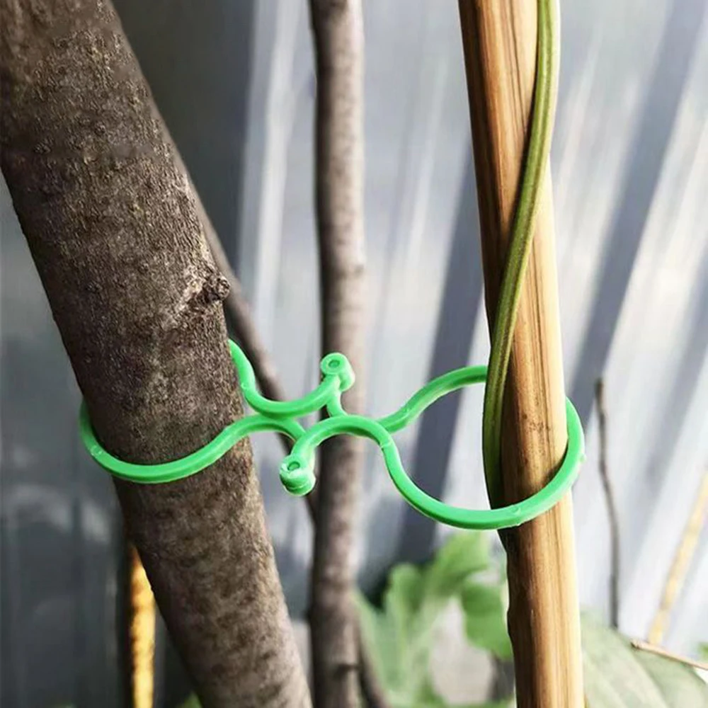 Plant Ties 50/100PCS Horticulture 8 Figure-Eight Buckle Plastic Plant Binding Fixed Cable Tie Multi-Functional Fixed Clamp Hoist Ring