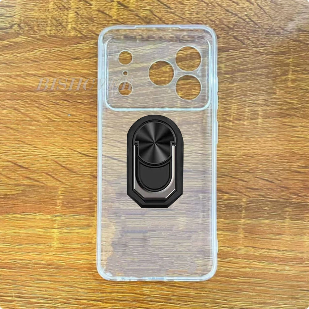 Enhanced Phone Case with Back Ring Holder Bracket - TPU Soft Silicone Cover