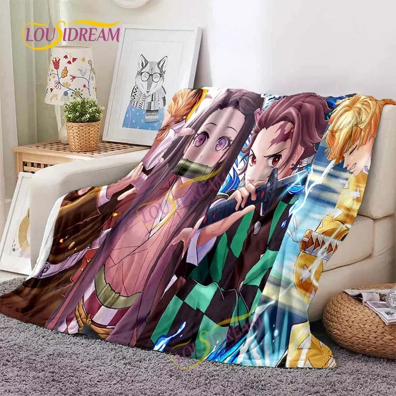 Japanese anime Demon Slayer printed blanket living room bedspread sofa travel office throw blanket quilt 5 size 4