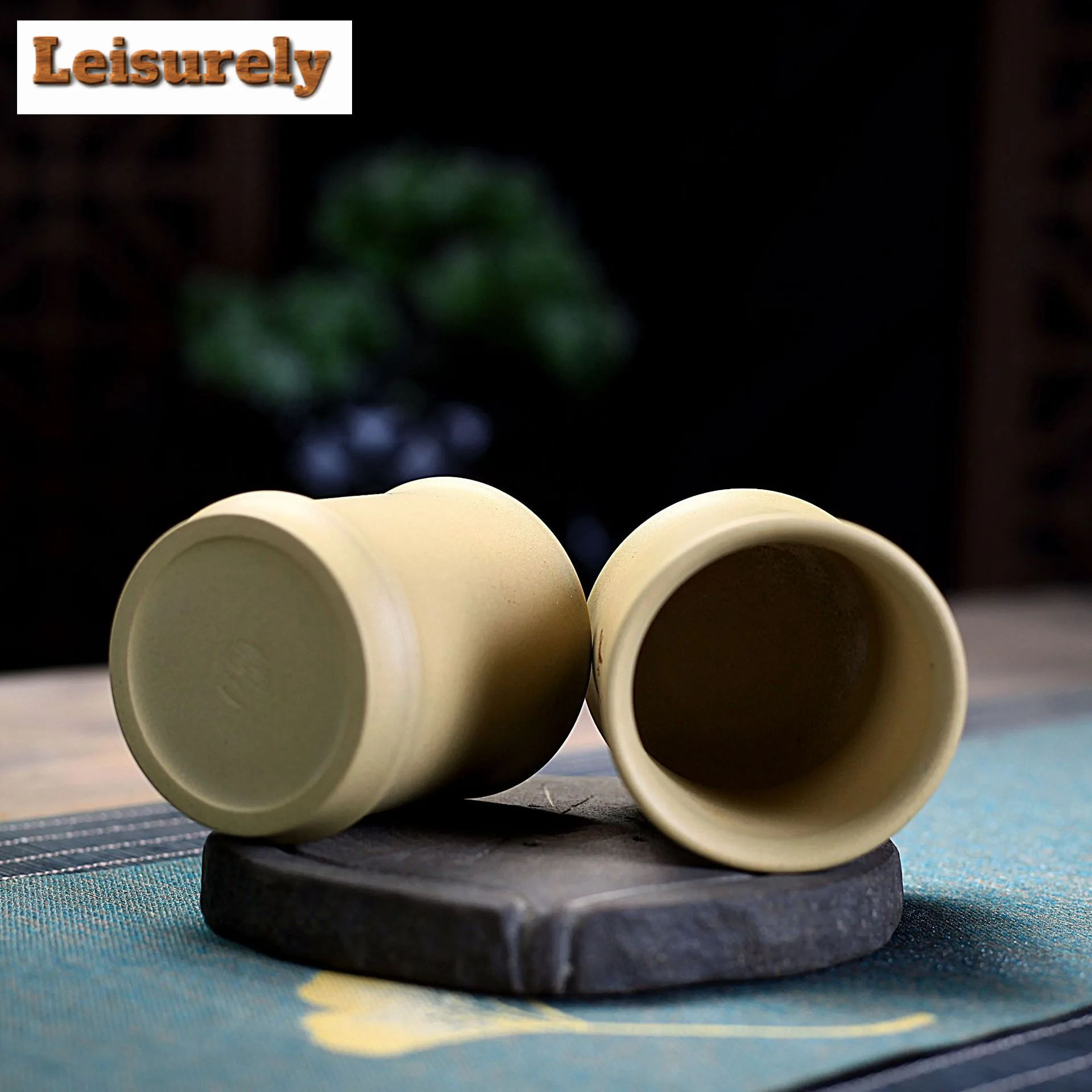 150ml Yixing Purple Clay Bamboo Joint Teacup Boutique Tea Bowl Tea Pair Tea-tasting Smelling Cup Chazhan Master Cups Tableware