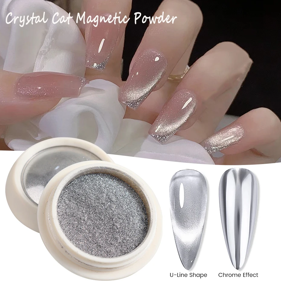 Aurora Cat Magnetic Nail Powder Chrome Pigment Metallic Rubbing Dust Chameleon Effect Nail Art Glitter Manicure Decoration nail powder nail pigment nail glitter nail decoration nail decorations