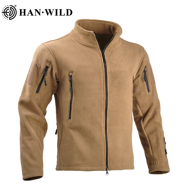 HAN WILD Winter Tactical Fleece Jacket Mens Army Military Hunting Jacket  Thermal Warm Security Full Zip Fishing Work Coats Outer - AliExpress