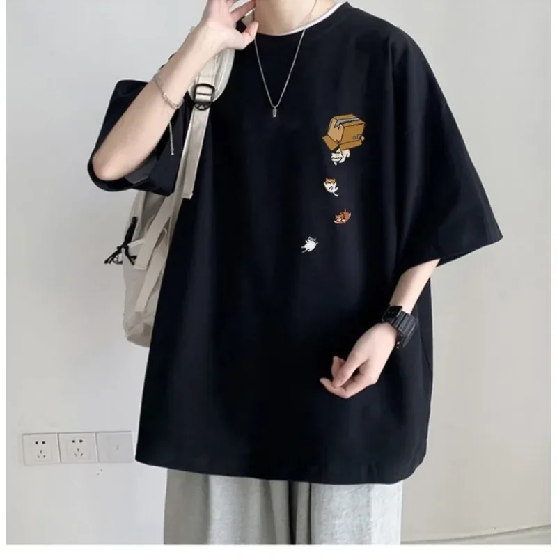 -8XL Men Oversized Korean Loose American Vintage Carton