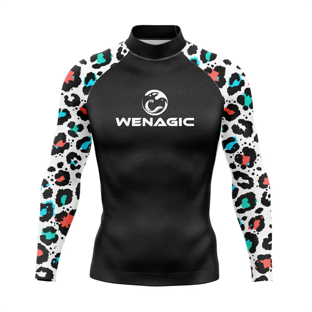 Men's Swimming T-shirt Swimsuit Beach UV Protection Rash Guard Diving Rashguard Swimwear Long Sleeve Surfing Suits Surf T-shirt