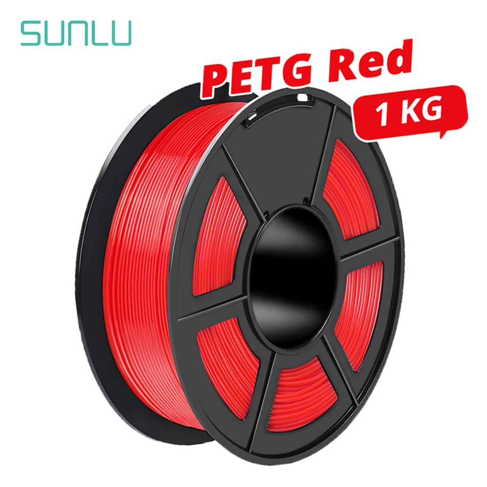 SUNLU PETG Filament 1KG ułożony starannie 3D materiał 1.75MM nietoksyczny bezwonny jasny kolor bez Buble brak zatykania dobrej wytrzymałości