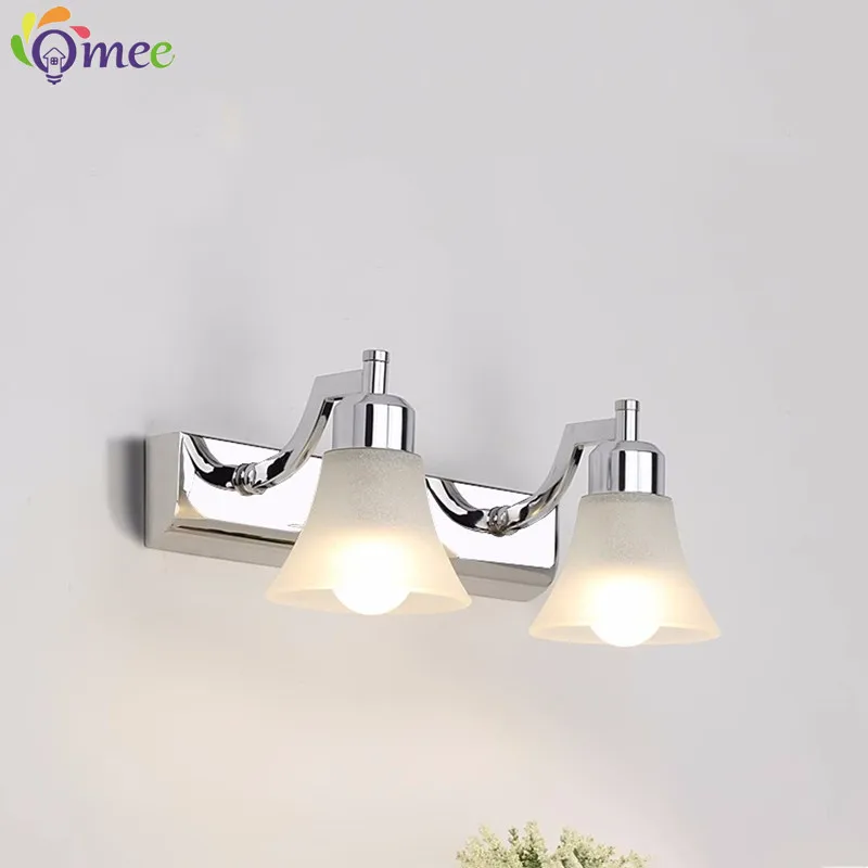 Retro Cosmetic Mirror lamp 3heads E14 LED European makeup Light Vanity Bathroom Wall lights Chrome Cabinet lighting Decoration