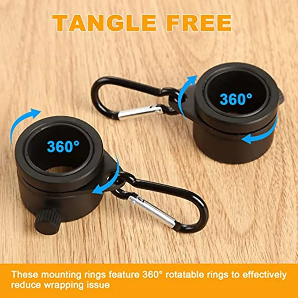 Flag Pole Rings Industrial Plastics Black Flag Pole Rings No Cracking No Deformation Home Garden 2 Pcs flag pole attachments