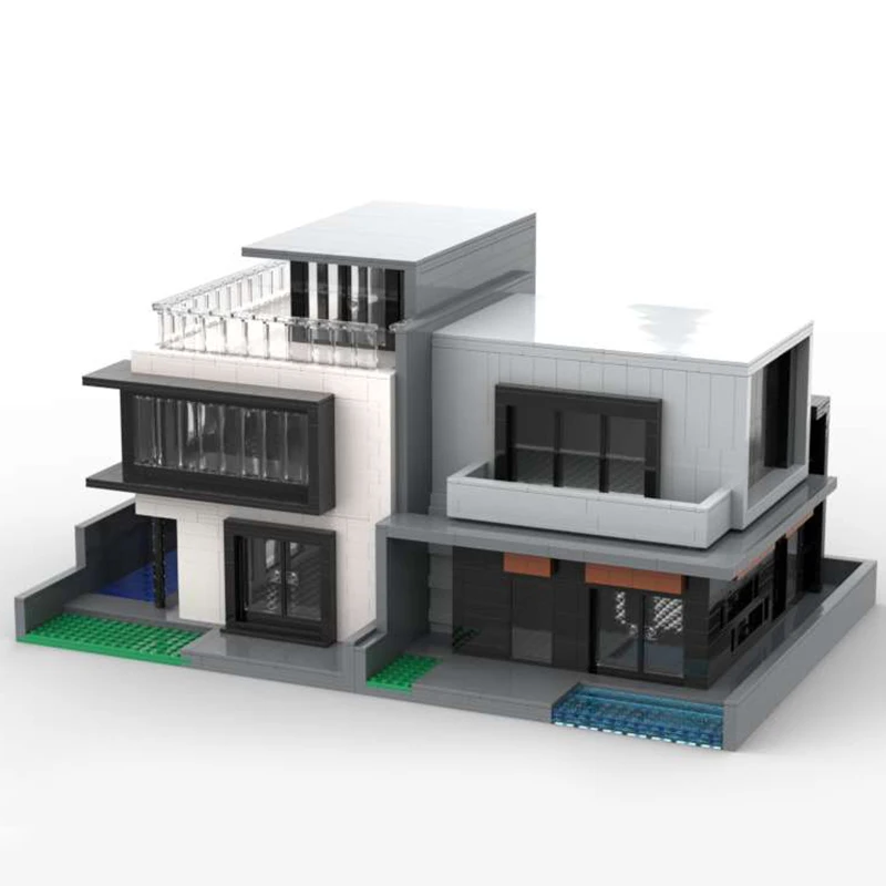 

2405PCS City Hot Selling Street View Moc Modular Modern Semi Detached House DIY Creative ideas Children Toy Birthday Gift Blocks
