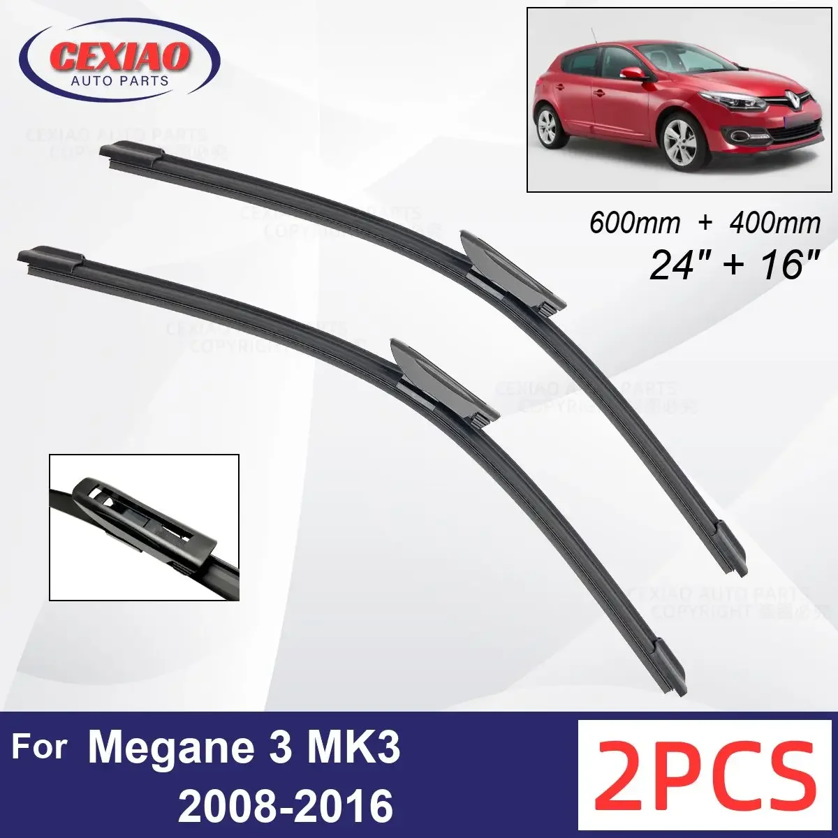 CarWiperForRenaultMegane3MK320082016FrontWiperBladesSoft