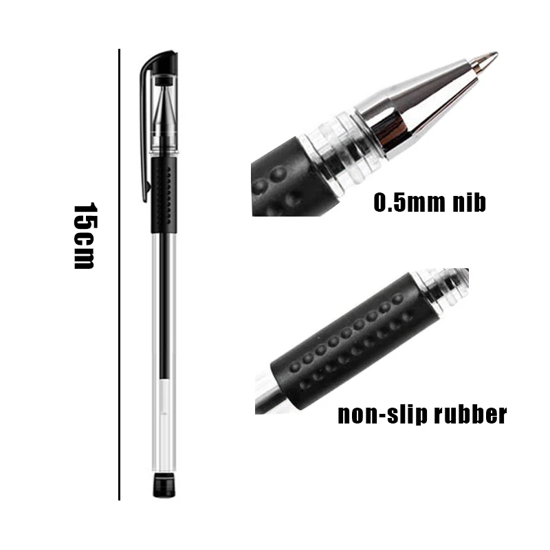 23PCS Gel Pen Set School Supplies Black Blue Red Ink Color 0.5mm Ballpoint Pen Kawaii Pen Students School Office Stationery 3