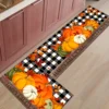 Thanksgiving Pumpkin Maple Leaf Kitchen Floor Mat Decor Carpet for Living Room Bedroom Hallway Balcony Rugs Anti-Slip Doormat 3