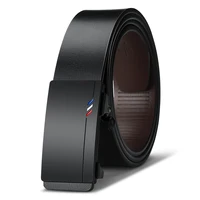 Мужские кожаные ремни, модные мужские ремни из коровьей кожи с автоматической пряжкой, роскошный дизайнерский черный ремень 105-160 см, джинсовый ремень больших размеров