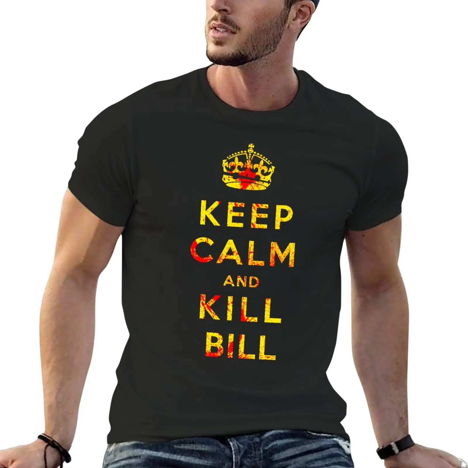 

New Keep Calm and Kill Bill T-Shirt cute clothes tops Short sleeve vintage clothes mens workout shirts