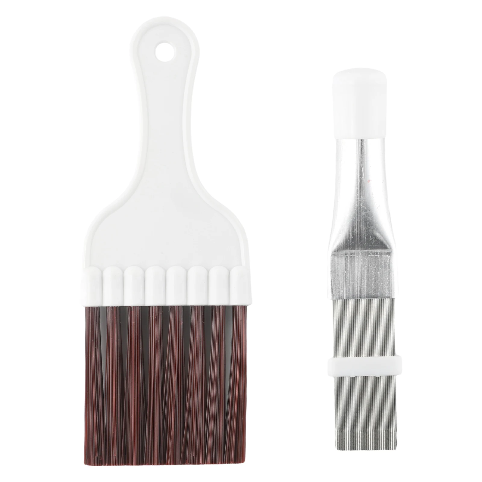 2 Pcs Air Conditioner Fin Repair Comb Cleaner Ac Condenser Metal Coil Brush Stainless Steel Cleaning Brush