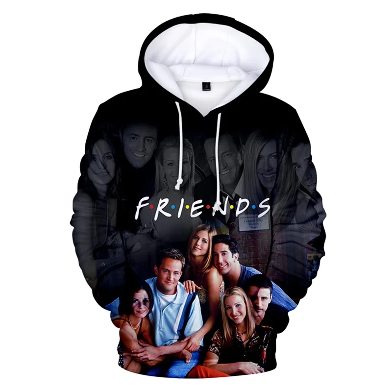 thumbnail image 1 of Sudadera con capucha con estampado 3D de Friends para hombre y mujer, estilo informal, de gran tamaño, ropa de calle popular, 1 of 4