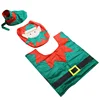 3Pcs/Set New Year Toilet Set Christmas Elf Lavatory Decoration Tissue Cover Toilets Lid Floor Mat Household Festival Supplies 2
