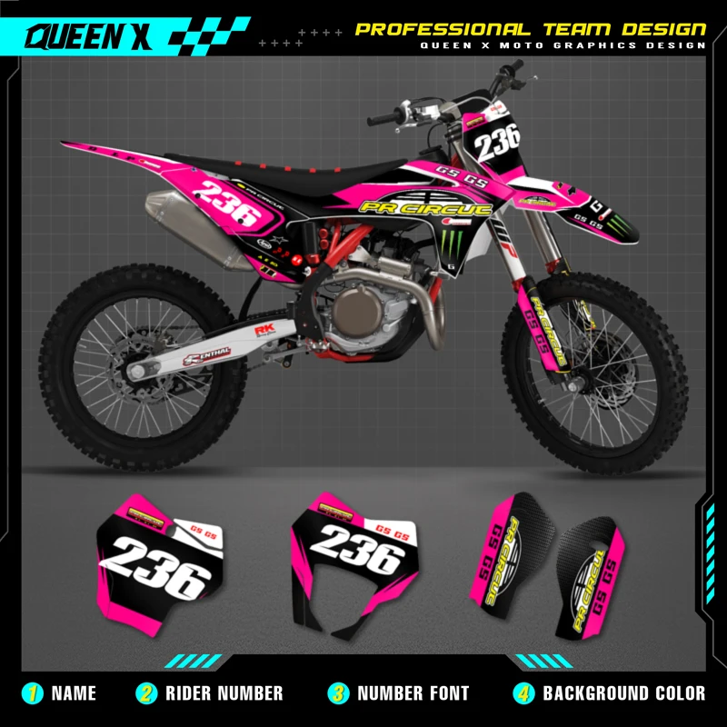 

Видеофоны QUEEN X MOTOR Custom Team, наклейки для 3M, Набор наклеек для GASGAS 2021 2022 2023 EC MC 5