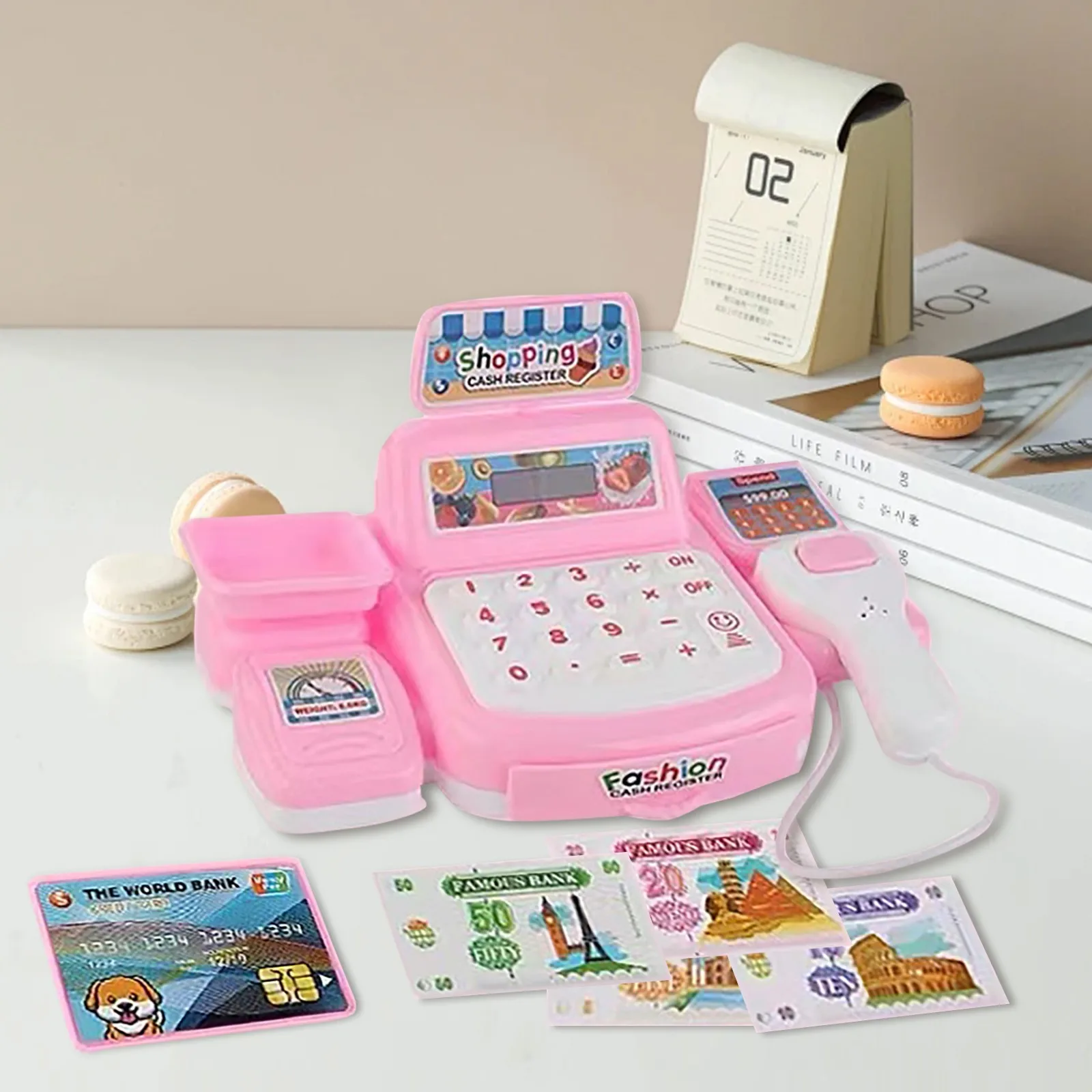 Supermarket Cash Register Children'S Toys Baby Puzzle Simulation Checkout Cashier Boys And Girls Party Games Birthday Gift 5