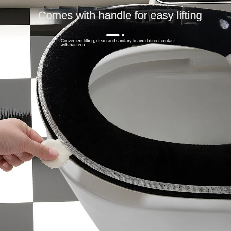 Cute Panda Toilet Seat Home Four Seasons Universal Winter warm Closestool Cushion Zipper sofa Toilet Seat pad mats potty covers 3