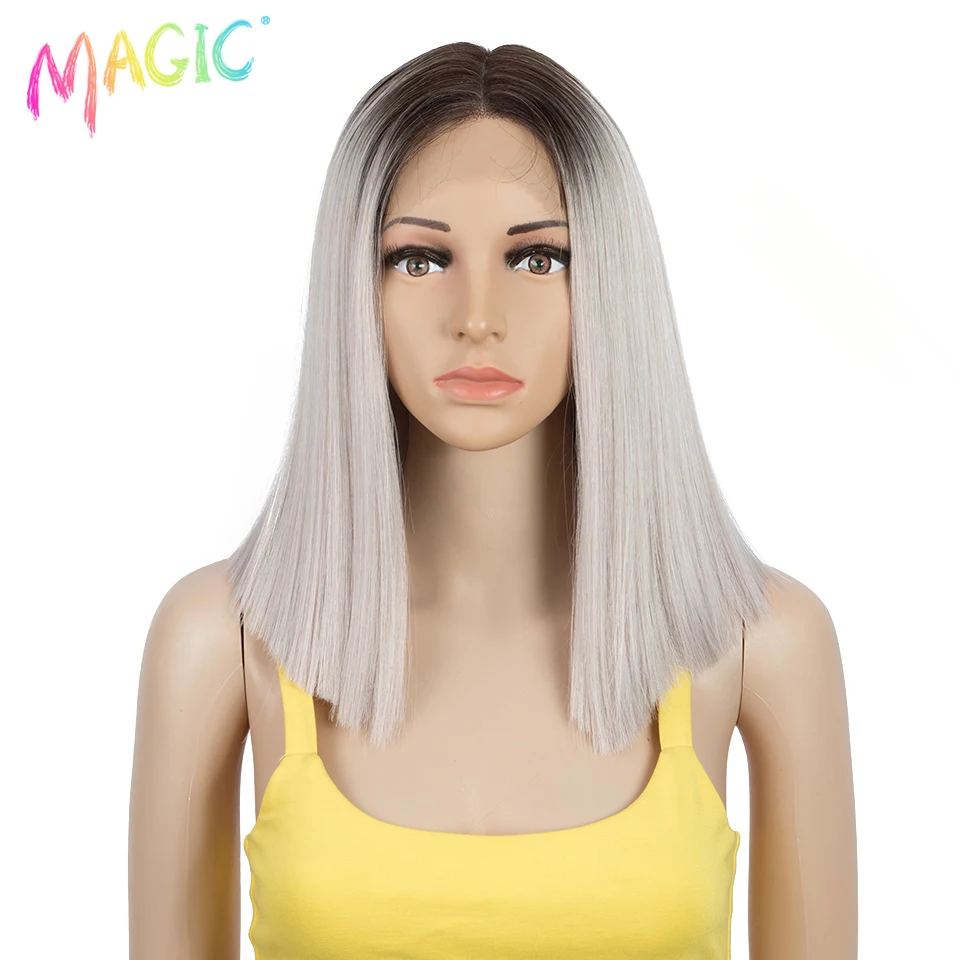 cabelo reto 14 Polegada bob peruca ombre