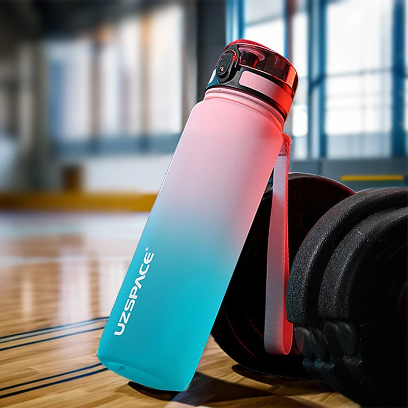 UZ Sports Water Bottle BPA Free Portable Leakproof 500/1000ML for Camping Gym School