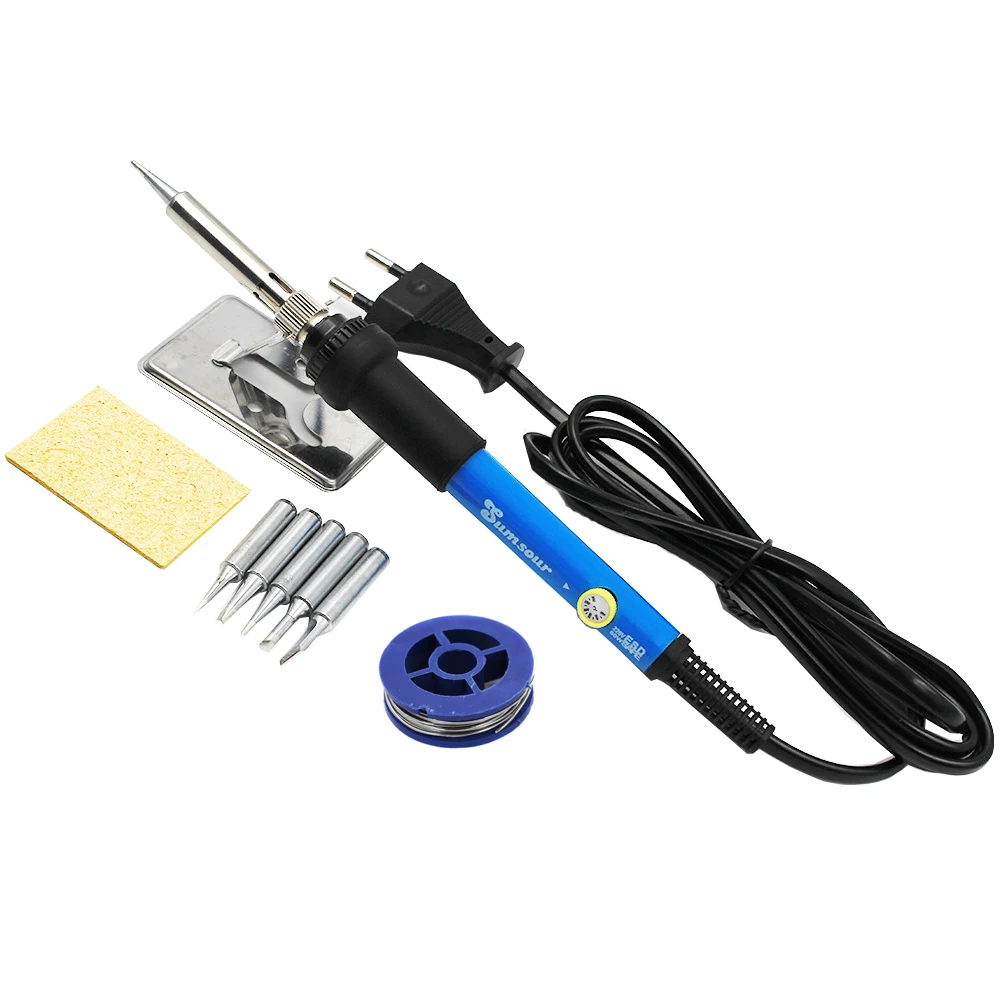 ac 225 arc welder Adjustable Temperature Soldering Iron Kit 220V 60W/80W LCD Screen Soldering Iron Rework Iron Station Welding Tool Accessories gas welding machine Welding Equipment