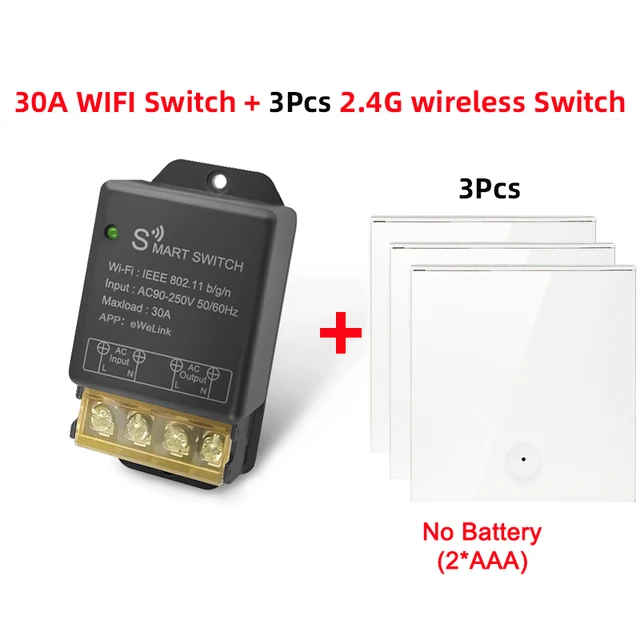 and 3Pcs 2.4G Remote