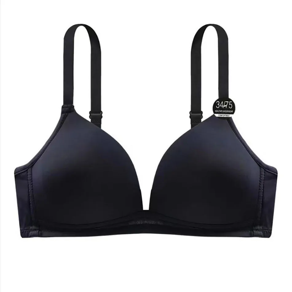 Slim Fit Comfortable Soft Adjustable and Non Removable Without Steel Ring Women Bra Daily Matching Women Bras 4