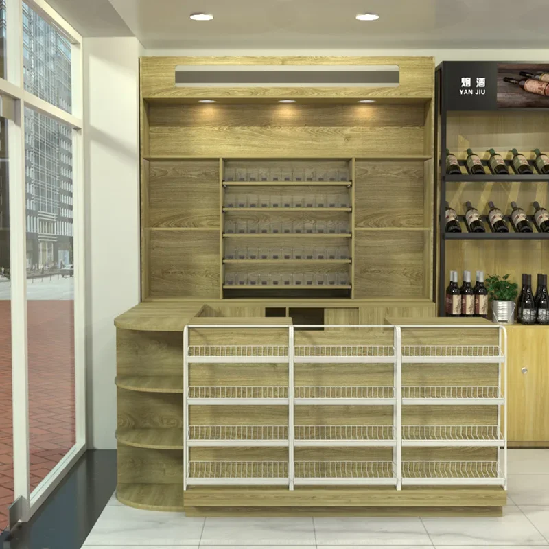 supermarket convenience store liquor and tobacco cabinet Mother and baby store pharmacy checkout counter