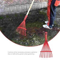 High-carbon Steel Rake Leaf Rake Fallen Leaves Rake Garden Lawn And Yard Metal Rake Farm equipment Tools 2