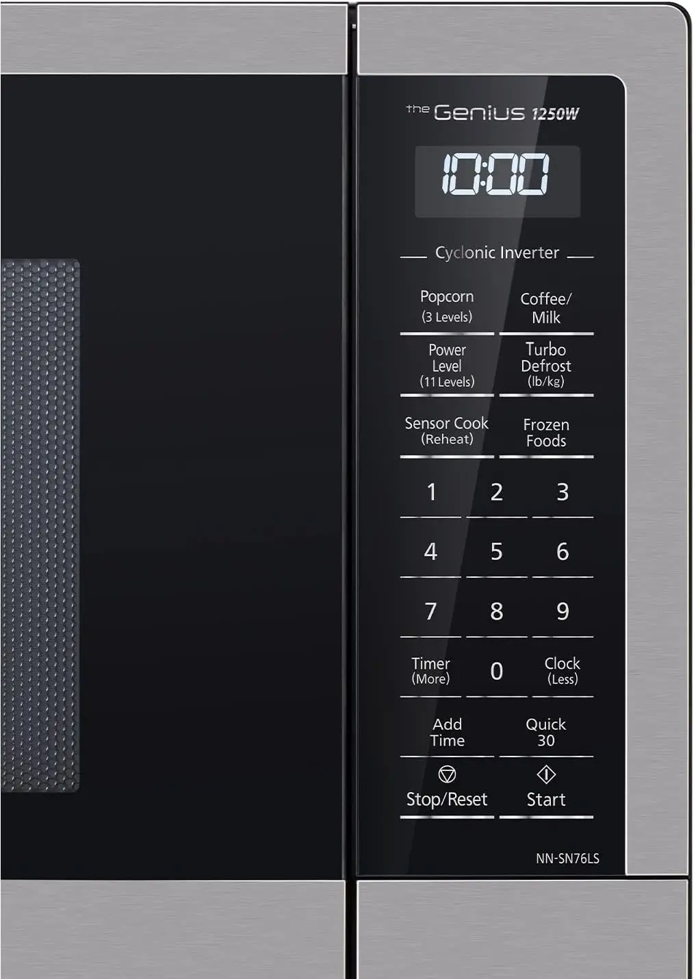 76  1.6 cu.ft Cyclonic Inverter  Microwave Oven 1250  Power with Genius Sensor Cooking, 19.44"D x 2 4