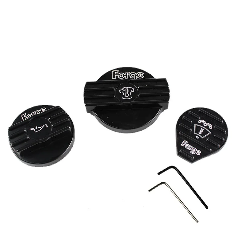 Fuel Tank Cover Fuel Tank Cap Oil Fuel Cap Aluminum Black Oil Filler Cap Coolant Cap Water Tank Cover for audi VW CC golf 6 GTI R MK6 Scirocco EA888