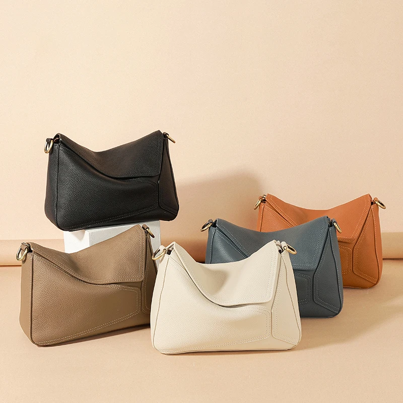 New Handbags High Quality Genuine Leather Women Tote Bag Luxury Soft Cowhide Ladies Shoulder Crossbody Bags Fashion Summer Bag