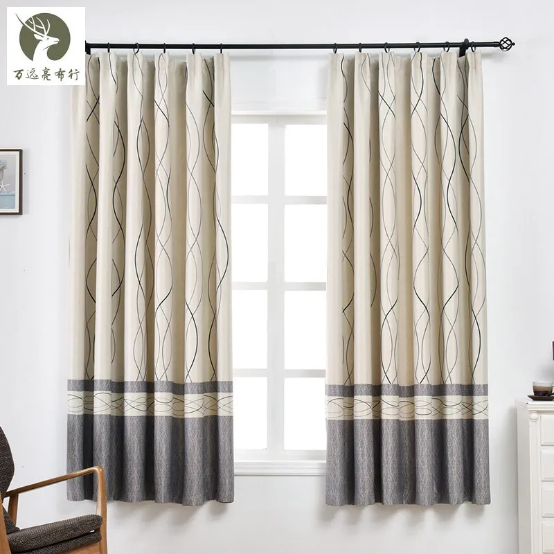 

Light Blocking Fabric Bay Window Curtains for Living Dining Room Bedroom 1