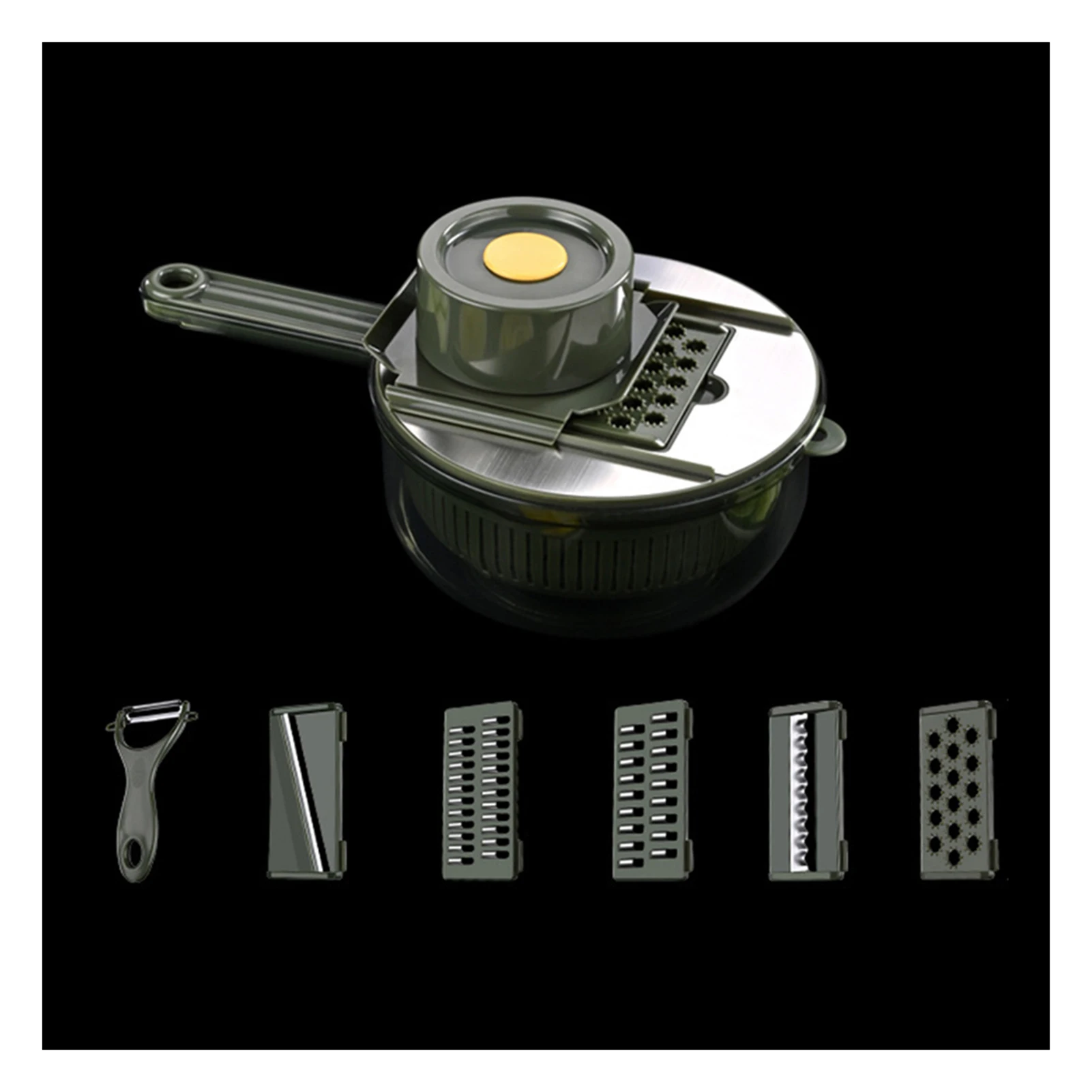 Multifunctional Potato Cutter With 6 Interchangeable Blades Vegetable Chopper