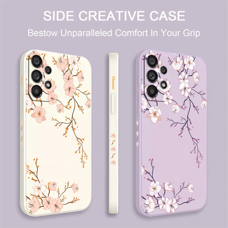 Little Fresh Pink Flowers Phone Case For Samsung A53 A54 A71 A72 A32 A33 A34 A31 A13 A14 A24 A25 A05S 5G Shockproof Cover Capa — view 2