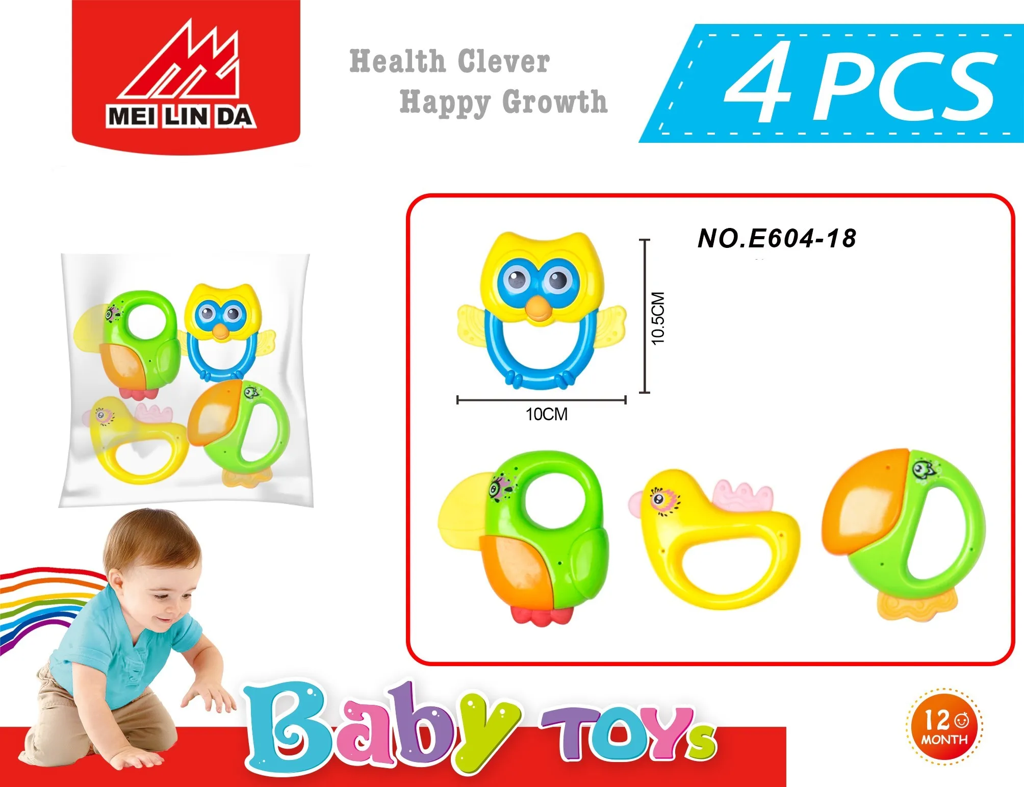 

Baby Teething Toys for Newborn Infants Silicone BPA-Free Newborn Fruit Shape Chew Toys With Storage Box Perfect Baby Gift