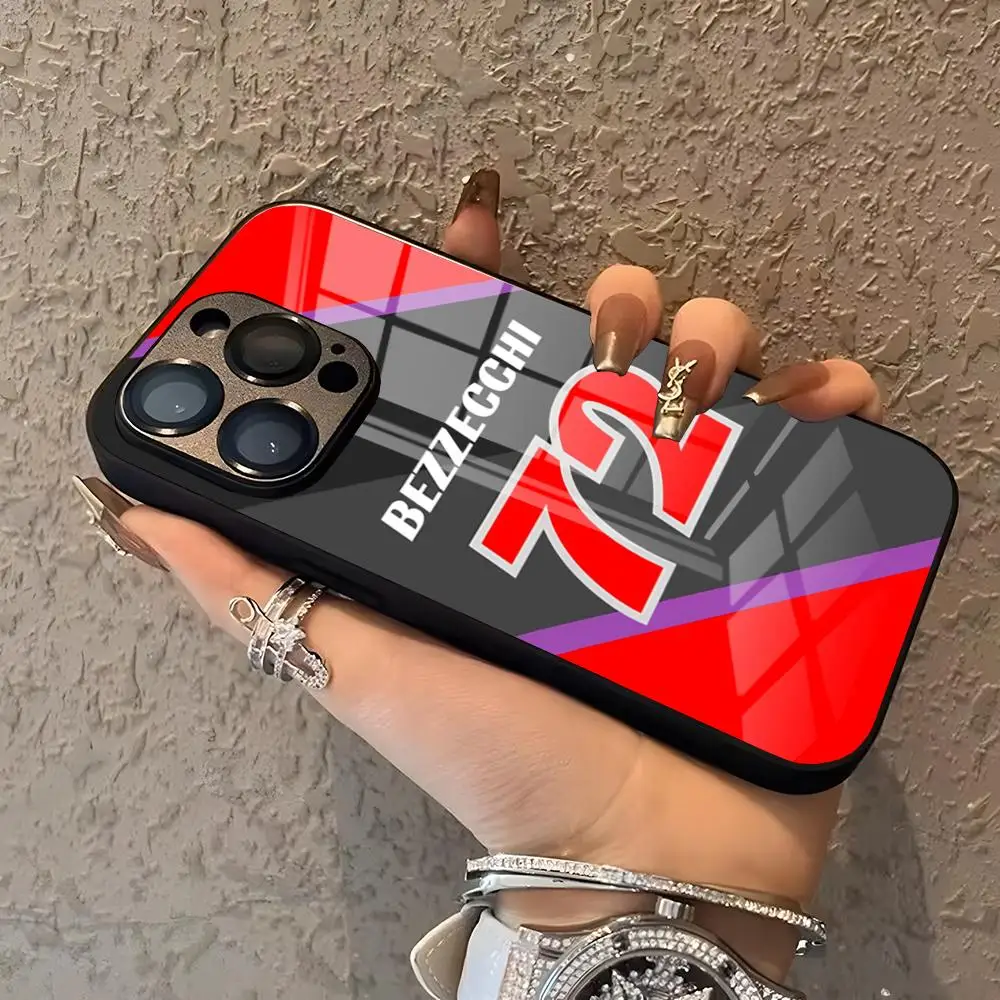 Marco Bezzecchi 72 Luxury Glass Design Phone Case