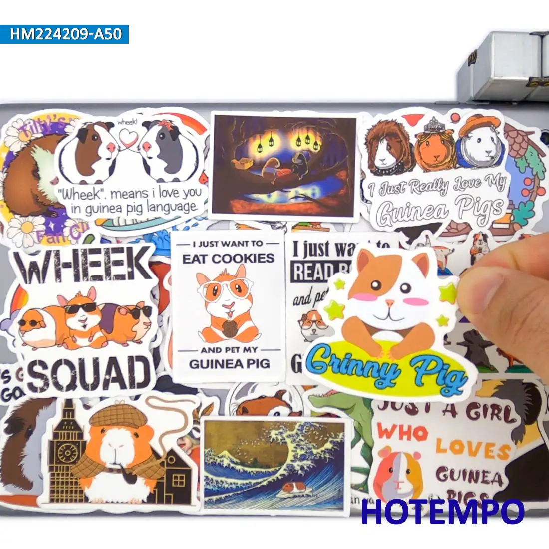 

50Pieces Cute Guinea Pig Funny Cartoon Graffiti Animals Stickers for Luggage Phone Laptop Skateboard Motorcycle Bike Car Sticker