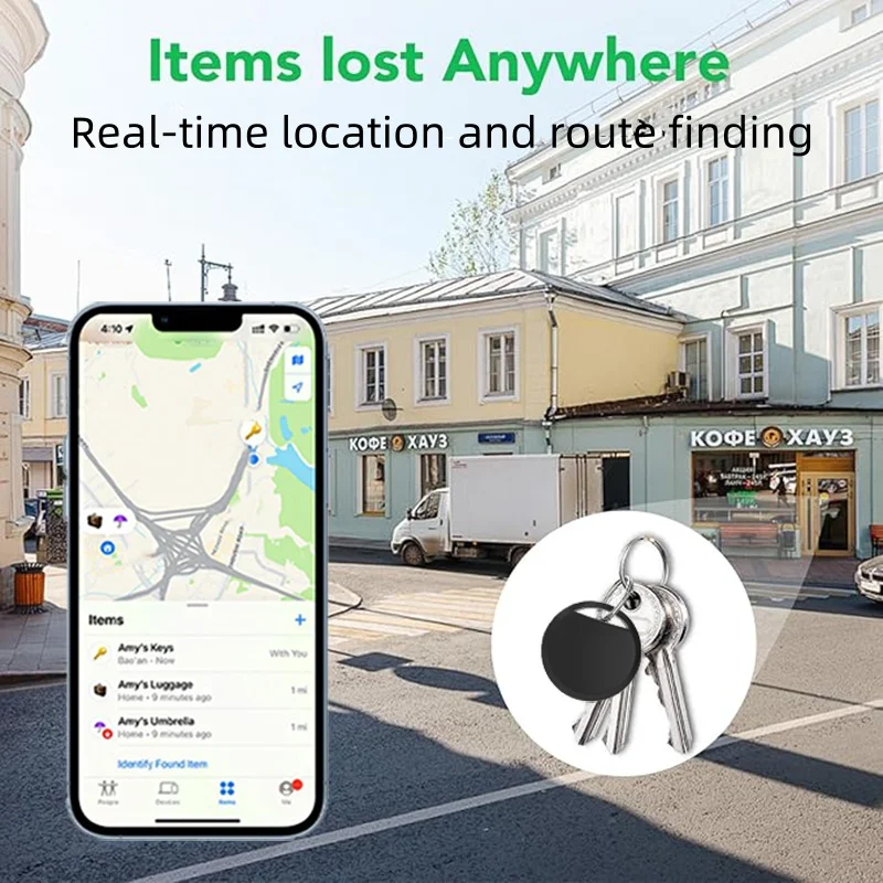 Localizzatore anti-smarrimento di sicurezza RSH per tag IOS Funziona con Apple Trova il mio localizzatore GPS Bluetooth per bagagli, carte, denaro, moto, animali domestici - immagine 4
